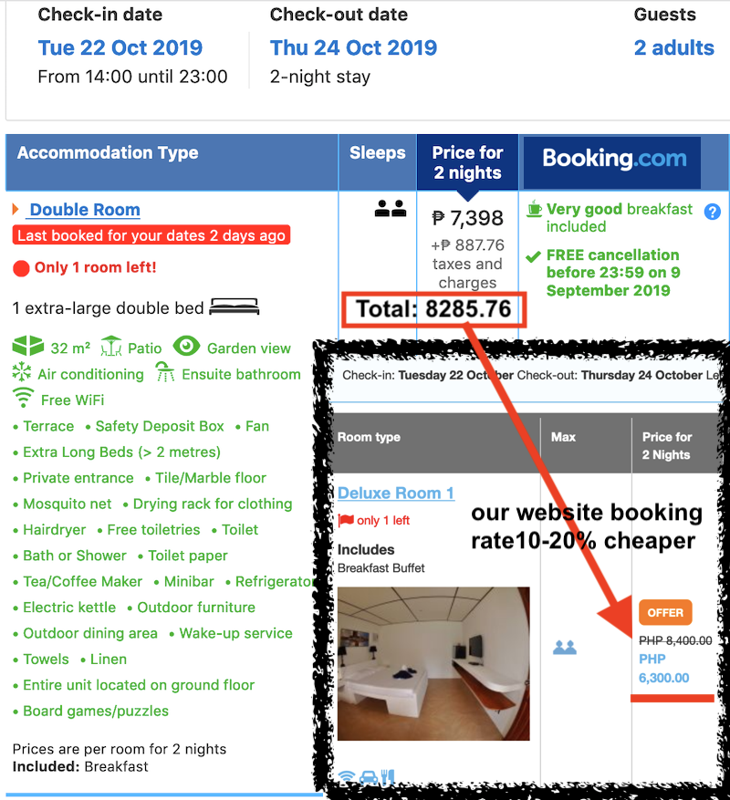 Click for see roomrates on booking.com Click for see roomrates on booking.com